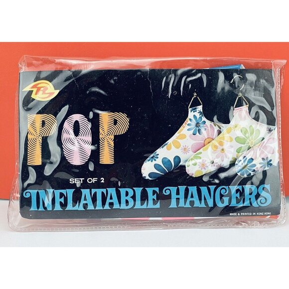 Vintage 1970s groovy inflatable hangers, NOS, original packaging, pair - Picture 2 of 8